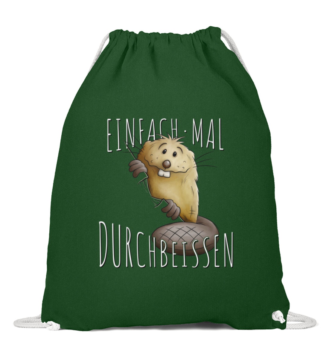 Einfach mal Durchbeissen Biber – Baumwoll Gymsac – Bild 5