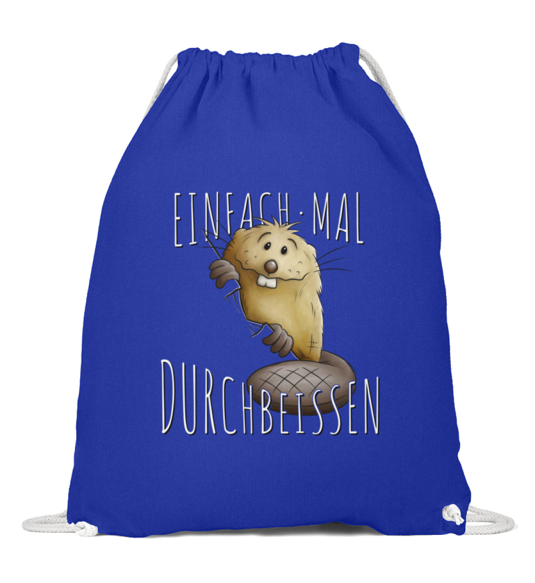 Einfach mal Durchbeissen Biber – Baumwoll Gymsac – Bild 7