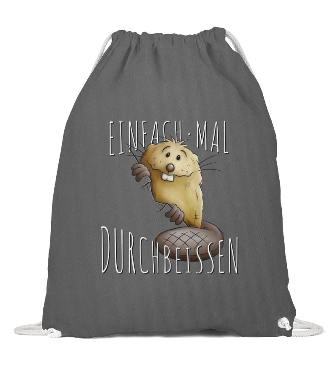 Einfach mal Durchbeissen Biber – Baumwoll Gymsac – Bild 9