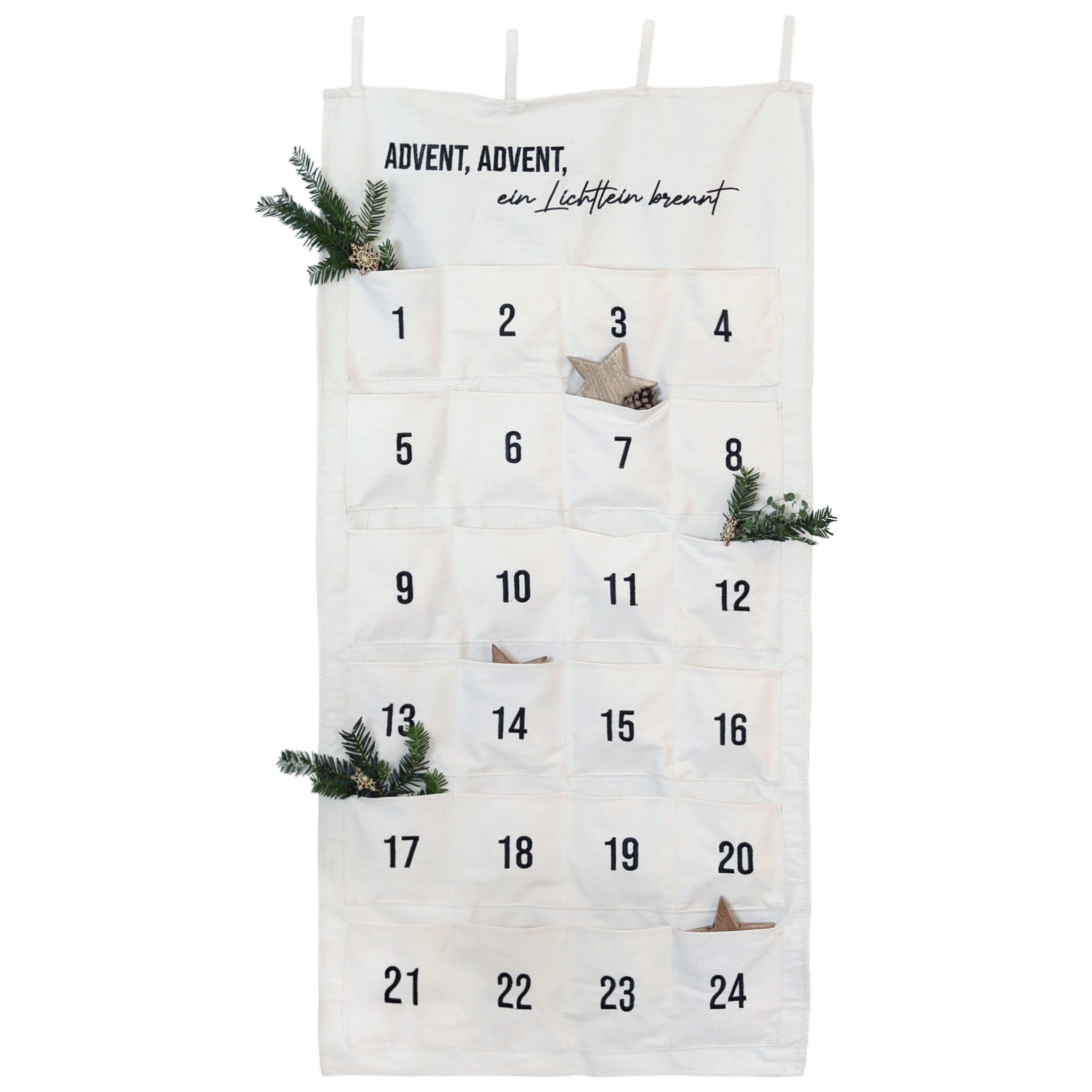 Adventskalender Wandteppich – Ein Lichtlein brennt