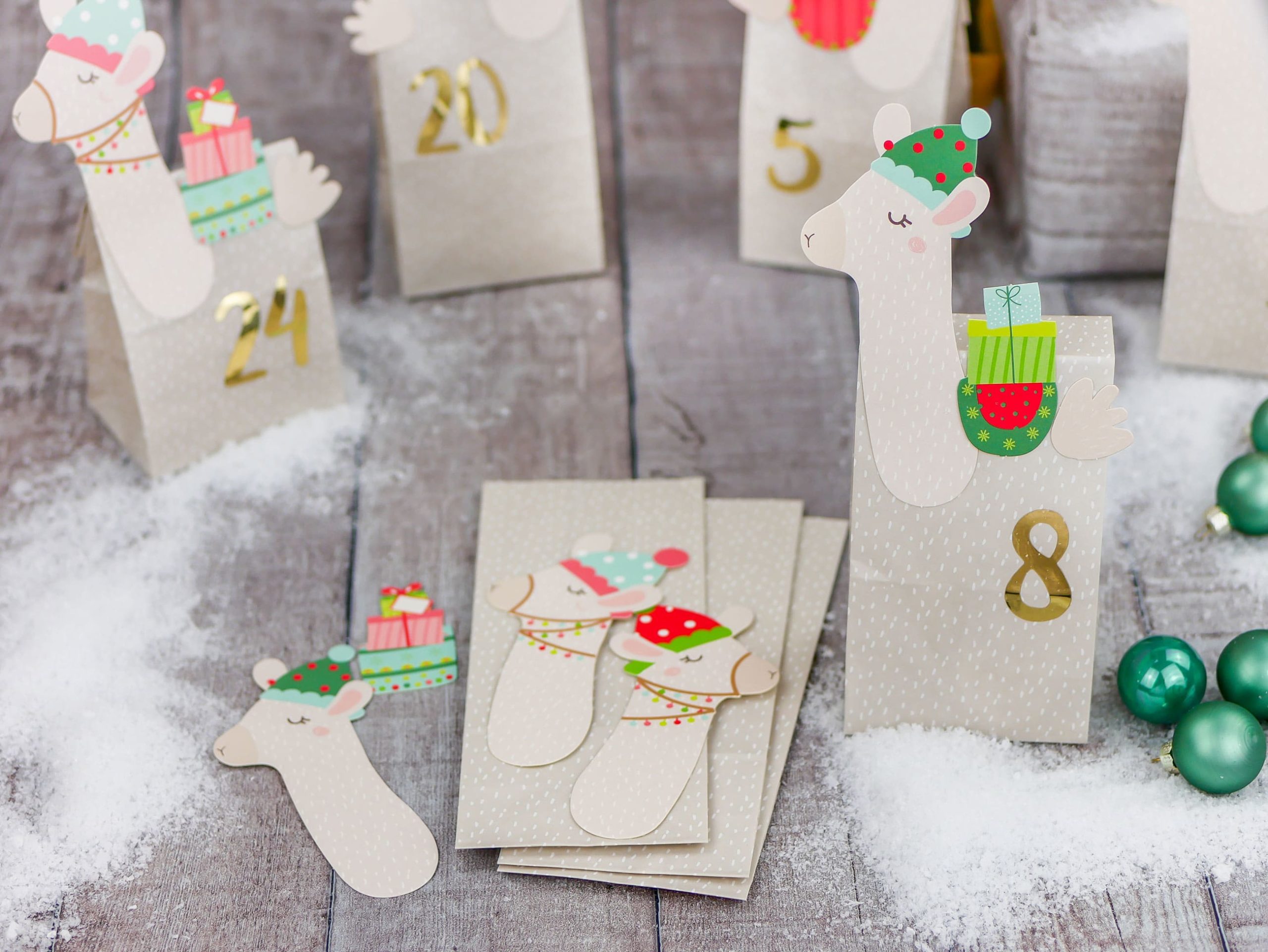 Lama Adventskalender zum Basteln – vorgestanzt – Bild 6
