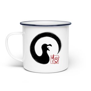 Moin kreischende japanische Enso Möwe  – Emaille Tasse