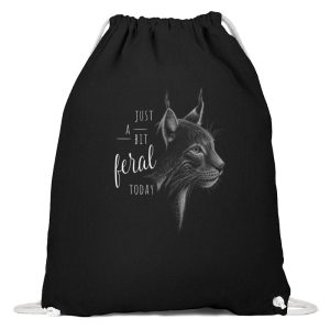 Just A Bit Feral Today! Wildkatze  – Baumwoll Gymsac