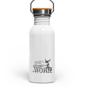 Allergisch gegen Arbeit – Esel  – Edelstahl Trinkflasche