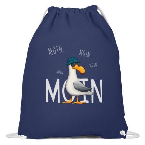 Moin Moin Lässige Hipster Möwe  – Baumwoll Gymsac