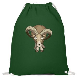 Bockiges Mufflon Widder Schafbock  – Baumwoll Gymsac